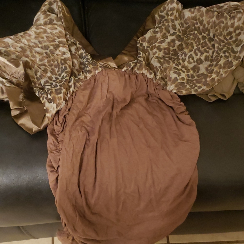 Cheetah print brown dress